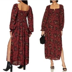 Free people burgundy Jaymes Dress